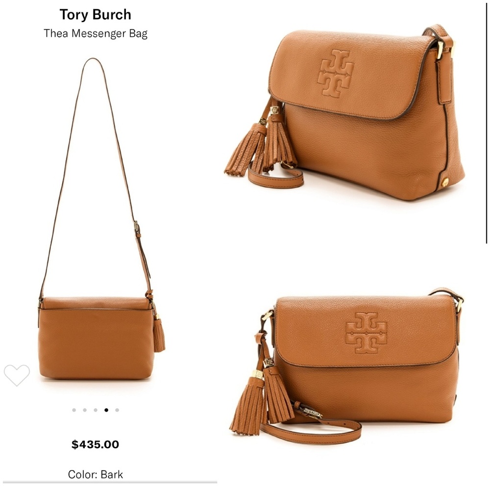 Tory burchtory burch flap gold tassel bark brown